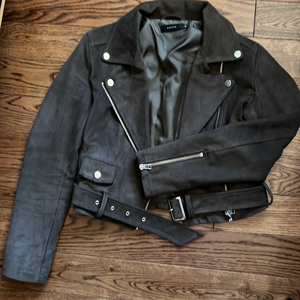 Aritzia Talula brown suade jacket, size small